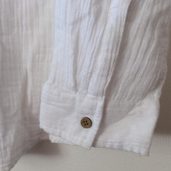 NEW WITH TAG beachlunchlounge White Casual Button Down Shirt - Picture 8 of 15
